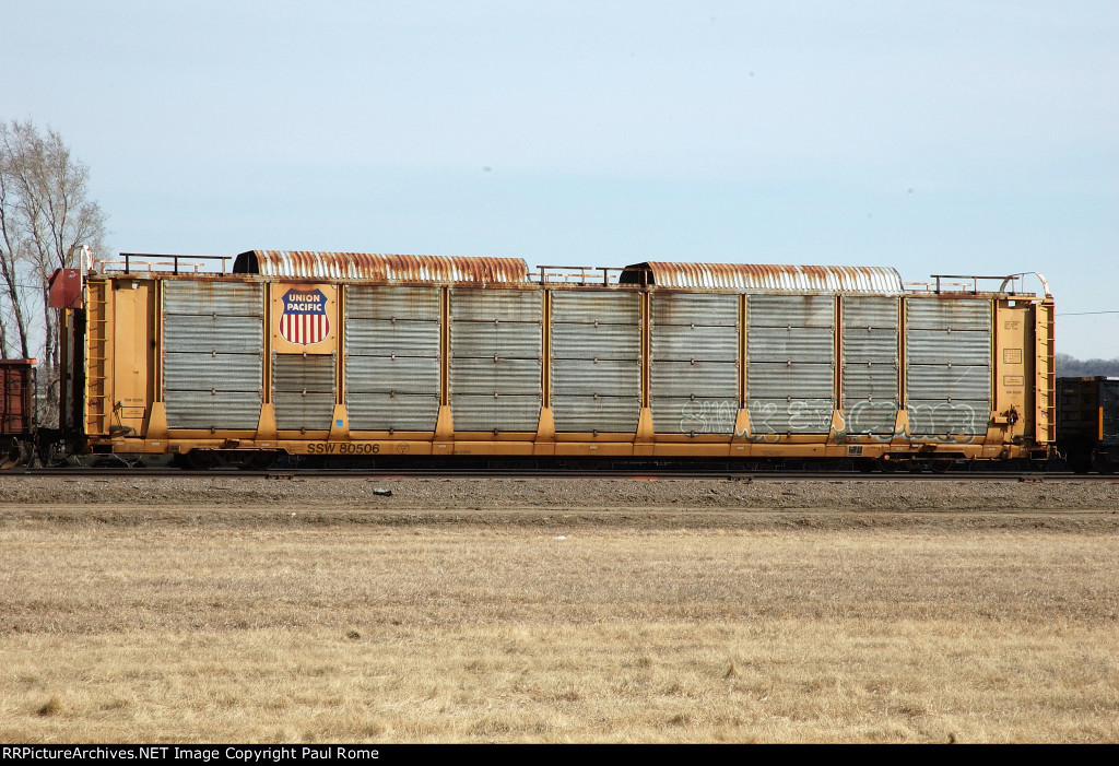 UP, SSW 80506, 89-ft Bi-Level Autorack car on the UPRR 